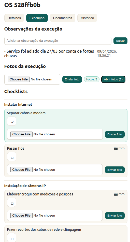 Acompanhamento da execução